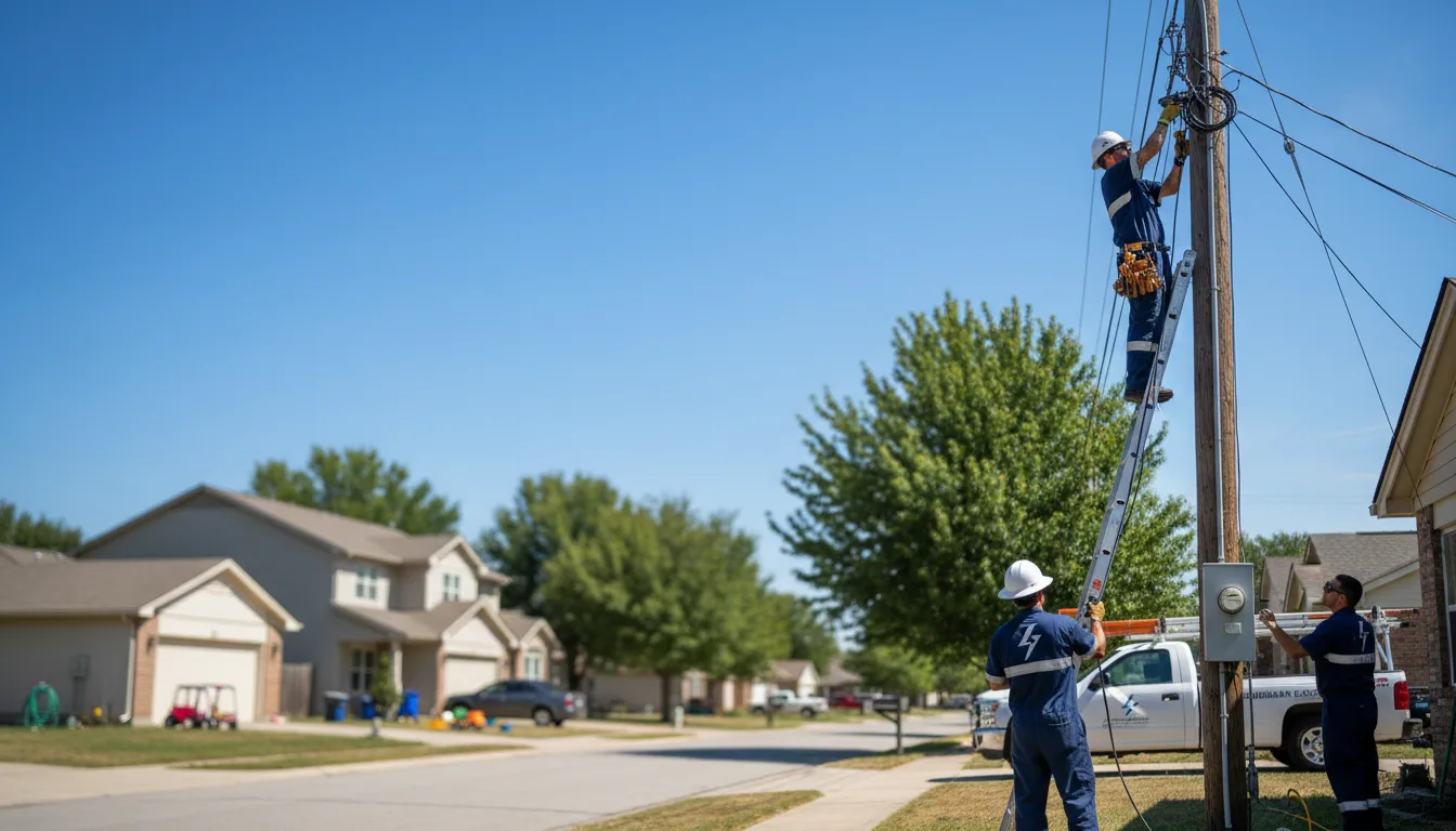 Residential electrician providing installation services in Dover, IL